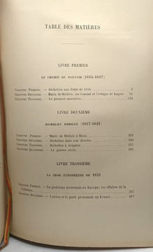 Histoire du Cardinal de Richelieu - T.1 La jeunesse de Richelieu La France en 1614 (1899) + T.2 partie 1: le chemin du pouvoir le premier ministre ...