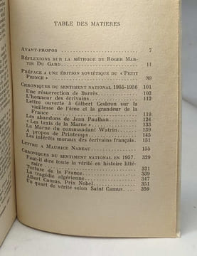 Réflexions sur la méthode de Roger Martin du Gard suivi de Lettre à Maurice Nadeau et autres essais. Daix Pierre