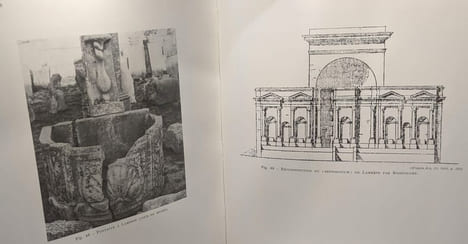 Le nymphée de Tipasa et les Nymphées et "septizonia" Nord-Africains - collection de l'école française de Rome 16 - relevés et plans de l'auteur. ...