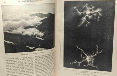 L'océan aérien + La foudre les orages la grêle + Les secrets de la mer - les mystères de l'Univers - édition illustrée - 3 livres de l'Abbé Th. Moreux ...