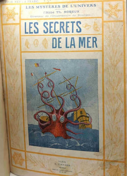 L'océan aérien + La foudre les orages la grêle + Les secrets de la mer - les mystères de l'Univers - édition illustrée - 3 livres de l'Abbé Th. Moreux ...