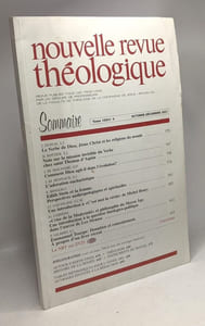Nouvelle revue théologique TOME 123/ n°4 octobre - décembre 2001 -