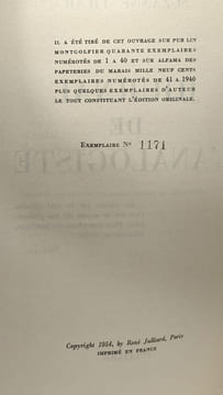 Journal de l'analogiste. Lilar Suzanne
