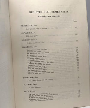 Suède moderne terre de poésie - anthologie bilingue des poètes suédois d'aujourd'hui. Durand Frédéric