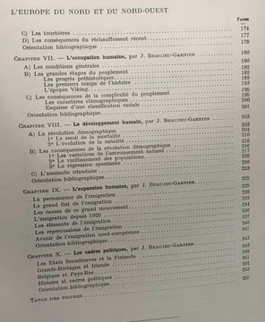 L'Europe du Nord et du Nord-Ouest - TOME PREMIER: généralités physiques et humaines + TOME SECOND: Finlande et Pays scandinaves --- Coll. Orbis. ...