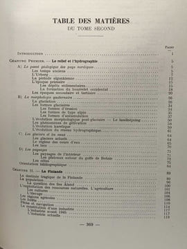 L'Europe du Nord et du Nord-Ouest - TOME PREMIER: généralités physiques et humaines + TOME SECOND: Finlande et Pays scandinaves --- Coll. Orbis. ...