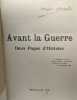 Avant la Guerre - deux pages d'Histoire. Major Girard