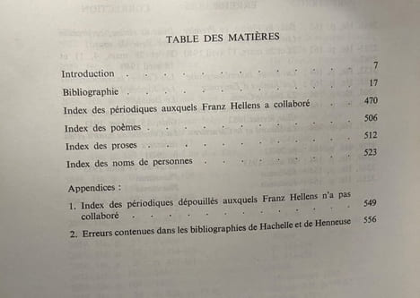 La collaboration de Franz Hellens aux périodes de 1899 à 1972 - bibliographie descriptive. Raphaël De Smedt