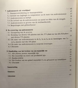 Geslachtskenmerken en geslachts overerving bij asperge - verslagen van Landbouwkundige Onderzoekingen 728