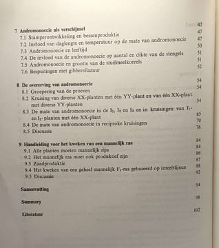 Geslachtskenmerken en geslachts overerving bij asperge - verslagen van Landbouwkundige Onderzoekingen 728. A.A. Franken