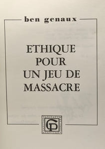 Éthique pour un jeu de massacre