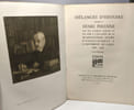 M&eacute;langes d'Histoire offerts &agrave; Henri Pirenne par ses anciens &eacute;l&egrave;ves et ses amis &agrave; l'occasion de sa quaranti&egrave;me ann&eacute;e d'enseignement &agrave; l'Universit&eacute; de ...