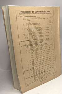 Hadrumetum - publications de l'université de Tunis - 1re série: archéologie histoire VOL. X