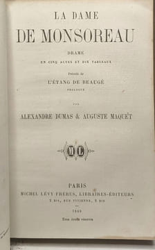 2 opéras 1 théâtre En 1 volumes: Faust opéra en cinq actes 1859 + La juive opéra en cinq actes 1835 + La dame de Monsoreau drame en cinq actes et dix ...