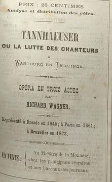 Hamlet opéra en cinq actes - nouvelle édition - musique de Ambroise Thomas + Catalogue de Michel Lévy frères (1871) + Tannhauser ou la lutte des ...