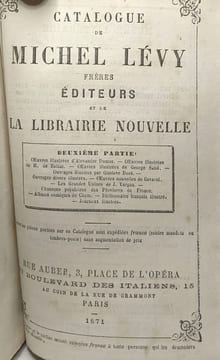 Hamlet opéra en cinq actes - nouvelle édition - musique de Ambroise Thomas + Catalogue de Michel Lévy frères (1871) + Tannhauser ou la lutte des ...