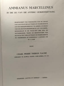 Ammianus marcellinus in die lig van die antieke geskiedskrywing