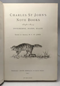 Charles St John's Note Books 1846-1853 Invererne Nairn Elgin