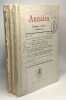 Annales - économies sociétés civilisations - 4 VOLUMES - 17e année n°3 1962 + 20e année N°3-5-6 1965. Collectif