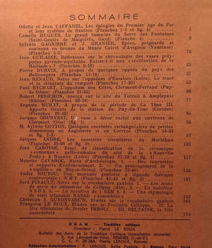 OGAM tradition celtique - histoire langue archéologie religion numismatique folklore textes - TOME XIV - fasc. 1 2/3 4/5 6 - N°79 80/81 82/83 84 1962. ...