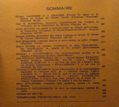 OGAM tradition celtique - histoire langue archéologie religion numismatique folklore textes - TOME XIV - fasc. 1 2/3 4/5 6 - N°79 80/81 82/83 84 1962. ...