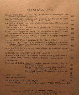 OGAM tradition celtique - histoire langue archéologie religion numismatique folklore textes - TOME X - fasc. 2/3 + 4/5 + 6 1958 N°56/57 + 58/59 + 60. ...