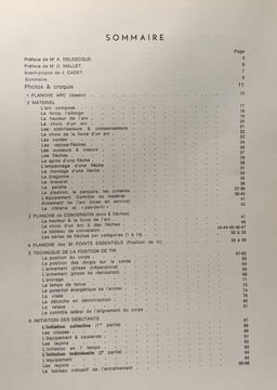 Technologie du tir à l'arc de compétition. Cadet Jacques