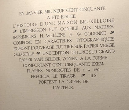 Histoire d'une maison bruxelloise 1315/1949. Delépinne Berthe