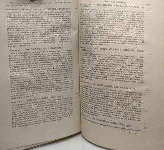 La première guerre mondiale ( 1914-1918 ) - VOLUME I & II - notes et souvenirs traduit par B. Mayra et le Lt.-Cl. de Fonlongue