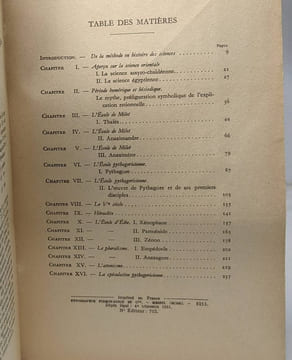 Histoire de la science grecque de Thalès à Socrate. Baccou Robert