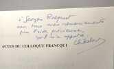 Actes du colloque Francqui 28-29 novembre 1980 - philosophie histoire philologie archéologie - académie royale de Belgique - classe des lettres. ...