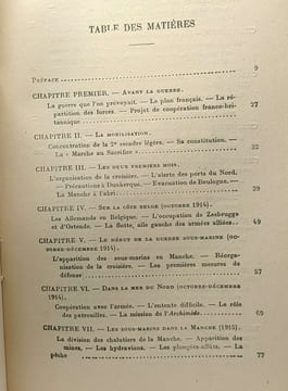 La guerre navale dans la zone des armées du Nord - La marine française dans la grande guerre (1914-1918) - préface du vice-amiral Ronarc'h. Thomazi A
