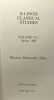 Illinois classical studies - VOLUME VI.1. SPRING 1981. Miroslav Marcovich