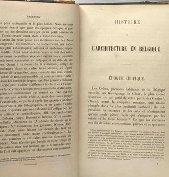 Histoire de l'architecture en Belgique - TOME PREMIER. A.G.B. Schayes