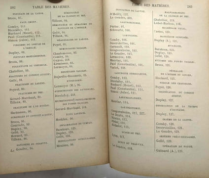 La pratique des maladies du larynx du nez et des oreilles dans les hôpitaux de Paris - aide-mémoire et formulaire de thérapeutique appliquée / Manuel ...