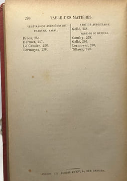 La pratique des maladies du larynx du nez et des oreilles dans les hôpitaux de Paris - aide-mémoire et formulaire de thérapeutique appliquée / Manuel ...