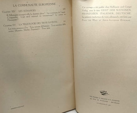 Esprit des nations - France - Italie - Allemagne. Brinckmann A.E