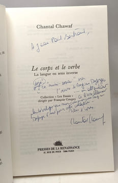 Le corps et le verbe - la langue en sens inverse. Chawaf-C