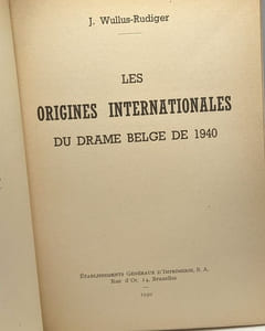 Les origines internationales du drame belge de 1940