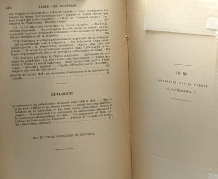 L'Allemagne religieuse - Le Catholicisme (1800-1848) TOME PREIMER ET SECOND - 2 volumes. Goyau Georges