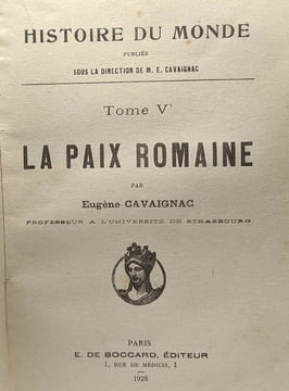 La paix romaine - TOME V - histoire du monde. Cavaignac Eugène