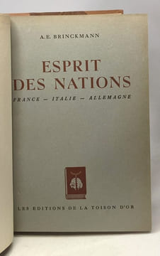Esprit des Nations - France - Italie - Allemagne. A.E. Brinckmann