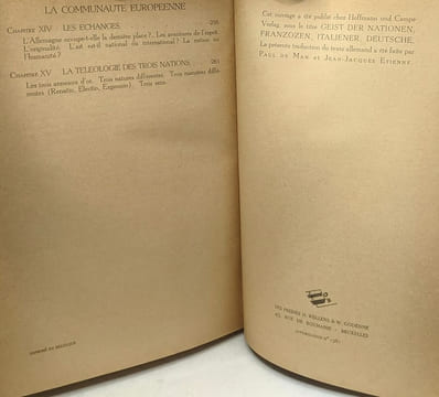 Esprit des Nations - France - Italie - Allemagne. A.E. Brinckmann