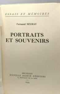 Portraits et souvenirs / essais et mémoires