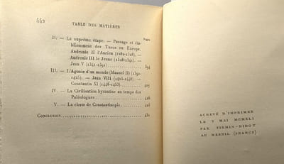 Byzance / les grandes études historiques