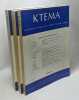 Ktema - Civilisations de l'Orient De la Grèce et de Rome antiques - N°1 (1976) + N°2 (1977) + N°3 (1978) --- 3 volumes. Collectif