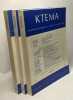 Ktema - Civilisations de l'Orient De la Grèce et de Rome antiques - N°6 (1981) + N°7 (1982) + N°8 (1983) --- 3 volumes. Collectif