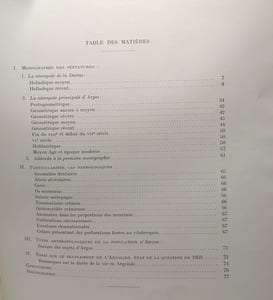 Étude anthropoligue des nécropoles d'Argos - contribution à l'étude des populations de la Grèce Antique - Etudes Péloponnésiennes III école française d'Athènes