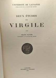 Deux études sur Virgile / Université de Lausanne