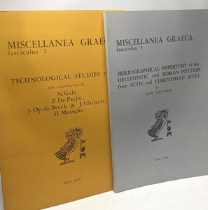 Miscellanea graeca - fasciculus: 1-2-3-4-5-7-8 (fascicul 6 manquant) - titre des fascicules en description